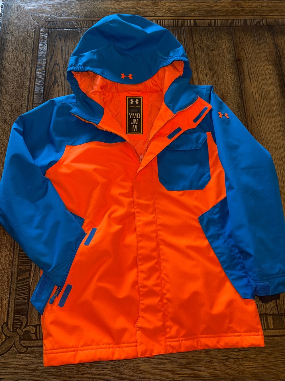 Under Armour Kids Blue and Orange Storm ColdGear Ski/Winter Jacket